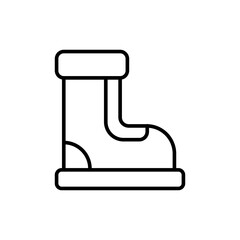 Winter boots outline icons, minimalist vector illustration ,simple transparent graphic element .Isolated on white background