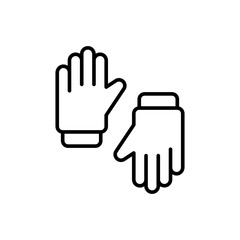 Obraz premium Winter gloves outline icons, minimalist vector illustration ,simple transparent graphic element .Isolated on white background