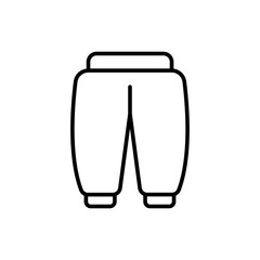 Long pants outline icons, minimalist vector illustration ,simple transparent graphic element .Isolated on white background