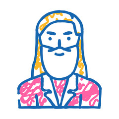 mendeleev chemistry doodle icon sketch vector. mendeleev chemistry sign. isolated symbol illustration