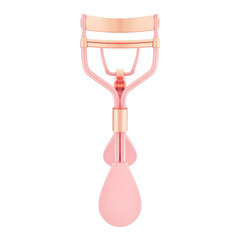 Rose gold eyelash curler with soft grip 3d Illustration