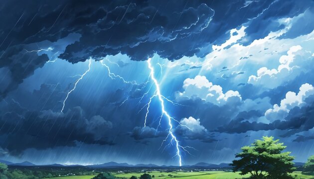 anime japan rain background