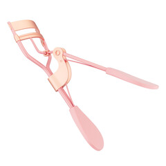 Rose gold eyelash curler with comfortable grip 3d Illustration