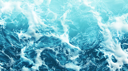 Fototapeta premium Abstract water ocean wave, blue, aqua, teal texture. Blue and white water wave web banner Graphic Resource as background for ocean wave abstract. Vita backdrop for copy space text 