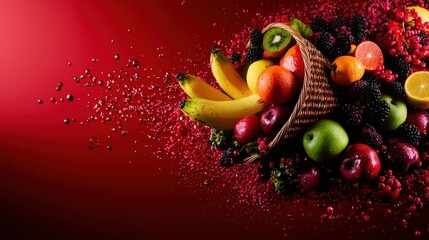 Abundance mindset illustrated by overflowing cornucopia with vibrant fruits