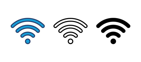 Wifi icon vector. signal vector icon. Wireless  icon vector
