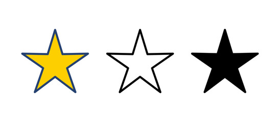 Star Icon vector. rating icon vector. favourite star icon