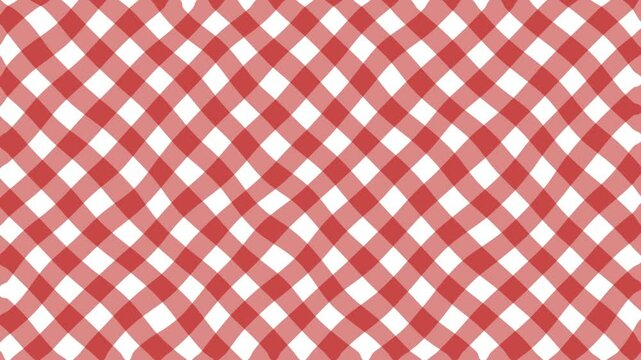 red and white plaid gingham checkered seamless pattern background video