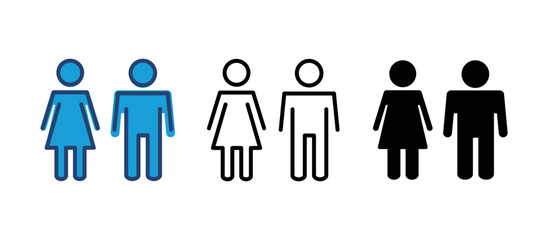 Man and woman icon vector. male and female symbol