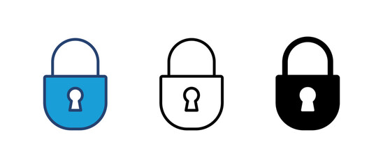 Lock icon vector. Padlock icon vector. Encryption icon. Security symbol