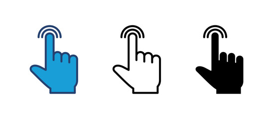 Hand click icon vector. pointer icon vector. hand cursor icon vector