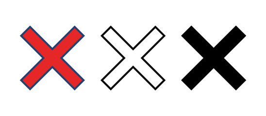 Close vector icon. Delete icon vector. cross sign