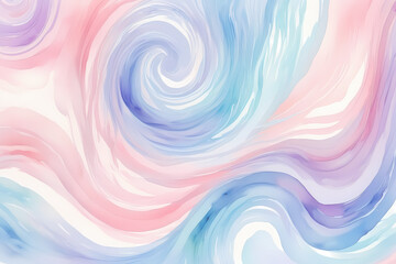 Fototapeta premium Abstract Pastel Fluid Watercolor Art – A soft and flowing abstract composition in soothing pastel hues of blue, pink, and lavender.