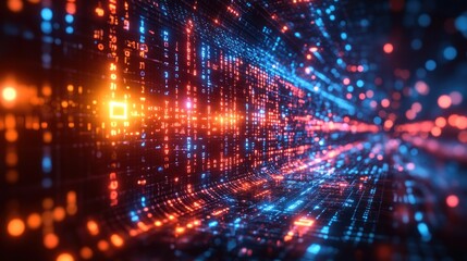 Fototapeta premium Digital Tunnel of Data