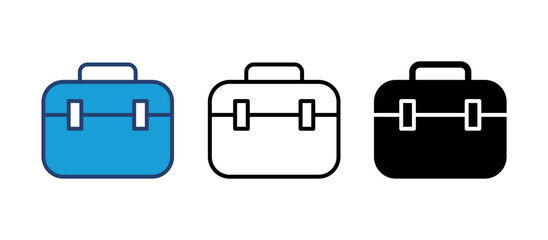 Briefcase icon vector. suitcase icon. luggage symbol.