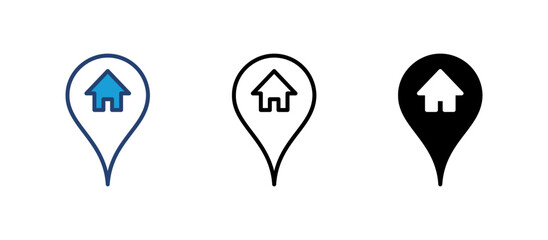 address icon vector. home location icon vector