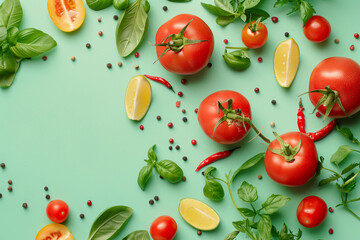 Varieties of fruits and vegetables generative AI