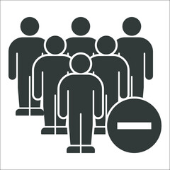 People Icon with Subtraction Symbol