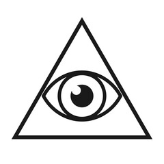 All seeing eye symbol. Vector illustration image.