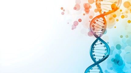 Colorful flat design of DNA double helix strand