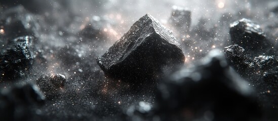 Abstract Close-up of Rocks with Dust