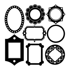 Decorative black frames Retro ornamental frames, vintage ornaments and ornate swirl border.