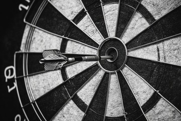 Close-Up of Dart Stuck on Target