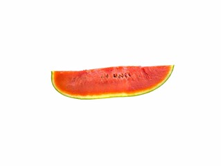 Fresh watermelon isolated on white background. Citrullus lanatus. Organic fruit