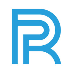 vector logo combining the letters P and R
