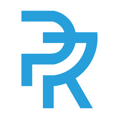 vector logo combining the letters P and R
