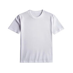 Naklejka premium Blank white t-shirt on transparent background for customization and design.