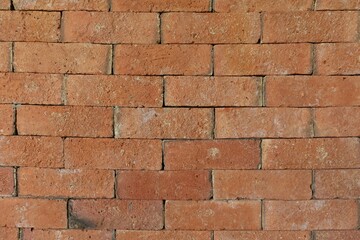  Empty grunge street with warehouse Handmade brick wall