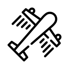 Icon Airplane With Style Outline	