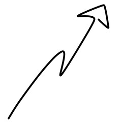 Doodle black arrow