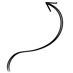 Doodle black arrow