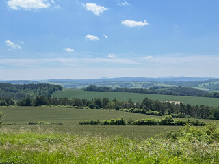 Blick vom Stechberg Richtung Thüringer Wald