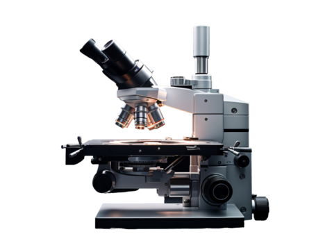 a microscope with a white background