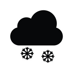 christmas cloud glyph icon with white background vector stock illustration
