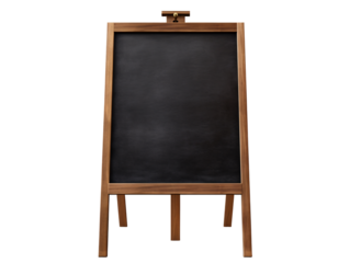 a black board on a stand