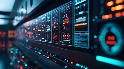 Futuristic Control Panel Interface