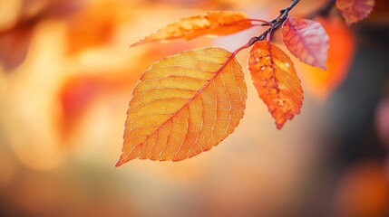 Obraz premium Vibrant Autumn Leaves in Brilliant Colors