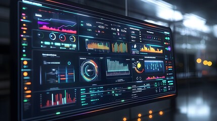 Obraz premium Futuristic Data Analysis Interface