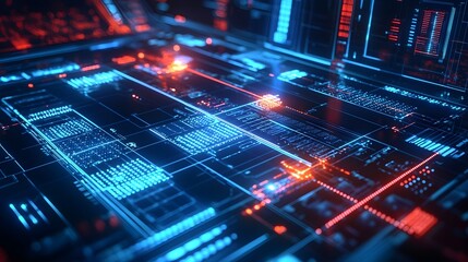 Obraz premium Futuristic Digital Interface