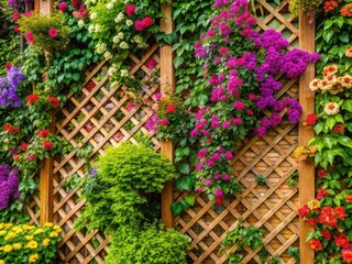 Transform your outdoor space with an elegant garden lattice wall, adorned with climbing plants that enhance natural beauty and create a serene, inviting atmosphere.