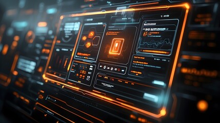 Obraz premium Futuristic Digital Interface
