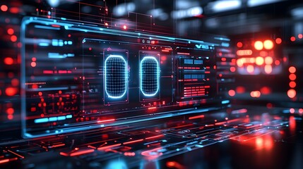 Fototapeta premium Futuristic Digital Interface