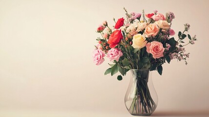 Elegant Floral Arrangement in Clear Vase