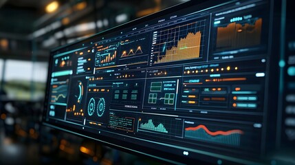 Fototapeta premium Futuristic Digital Interface Screen