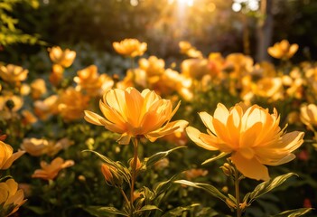 stunning macro showcasing vividly blooming flowers their natural habitat detailed petals bright colors, closeup, vibrant, colorful, nature, botanical, art