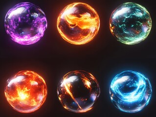 Glass spheres in different colors